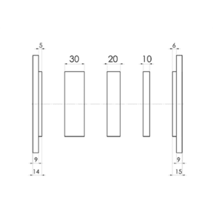 Standard roller and spacer layout for PB-40-3 profile bending machine with widths marked.