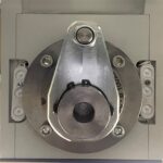 Profi Punch 16 Hydraulic C-Frame Punching Machine - Underside View of Piston with Mounting Hole