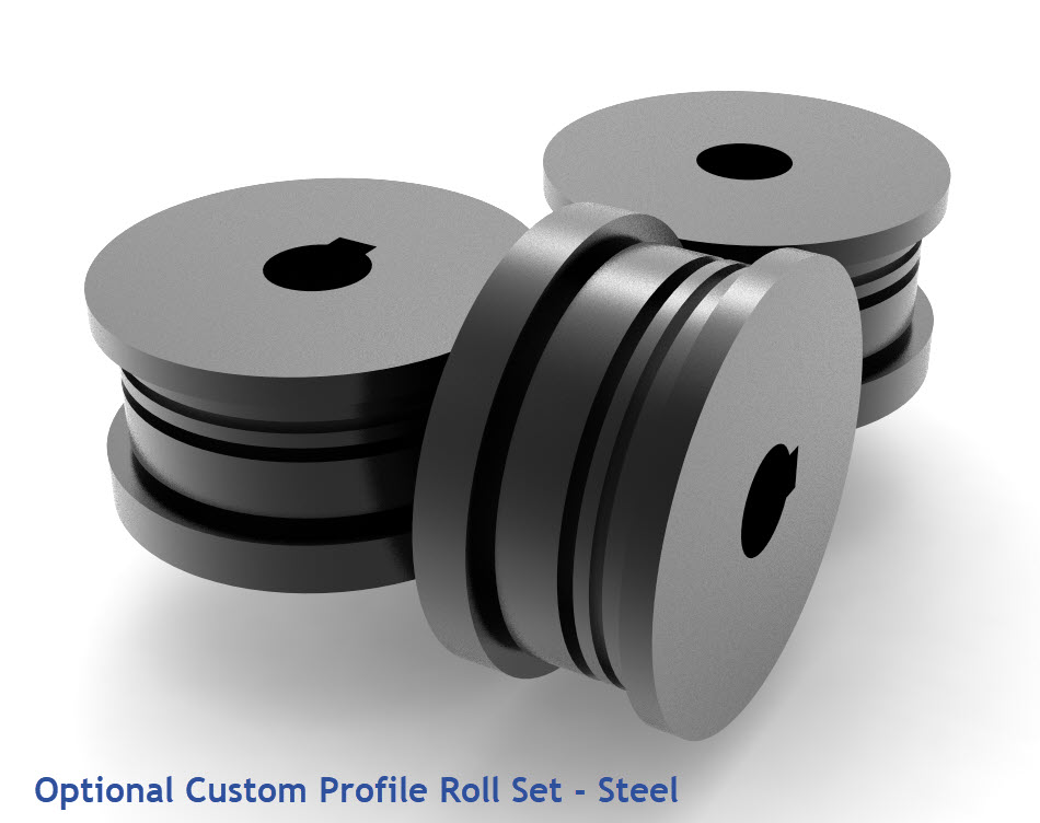 Profile bender tooling, round rolls.