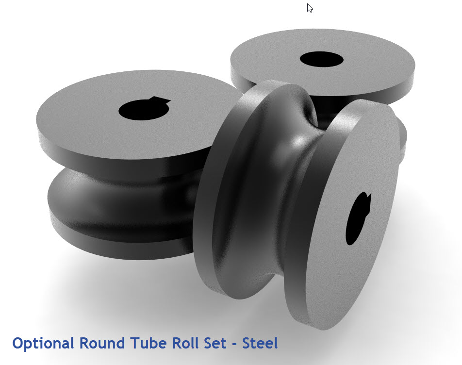 Profile bender tooling, round rolls.