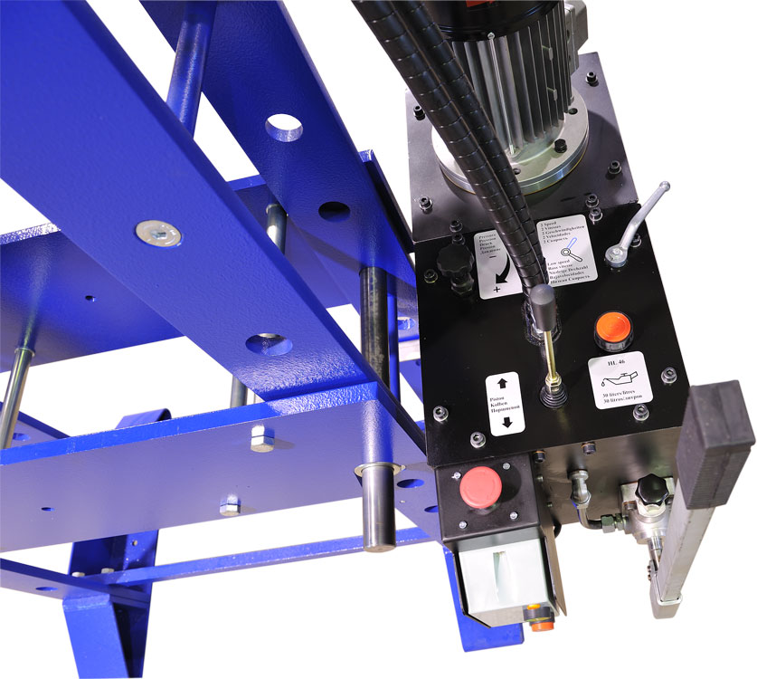 Hydraulic Portal Press controls top view
