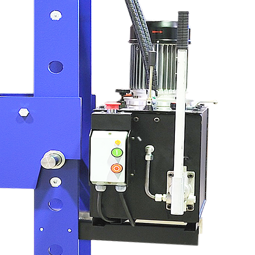 Motorised workshop Press power pack with pump handle for 30, 60, 100, 160 ton presses.