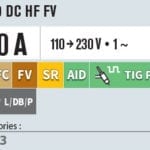 TIG 200 DC HF FV spec sheet