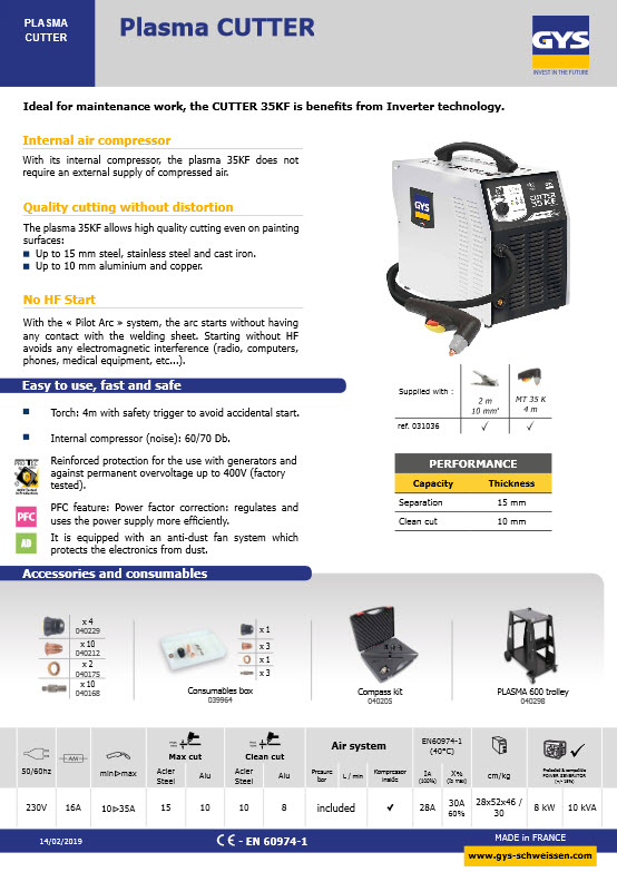 Specifiction Sheet for GYMSI MMA model Welders workshoppress.co.uk