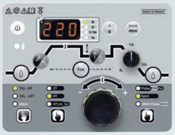 ProTIG Category 1 control panel