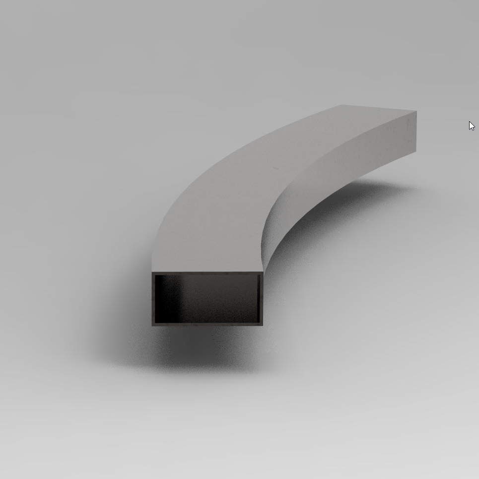 Rectangle Tube the Hard Way bent on a Workshoppress.co.uk Profile bender.