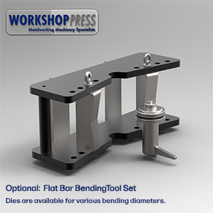 Flat Bar Bending tool for horizontal press brake with variuos dimensions and bending radii.