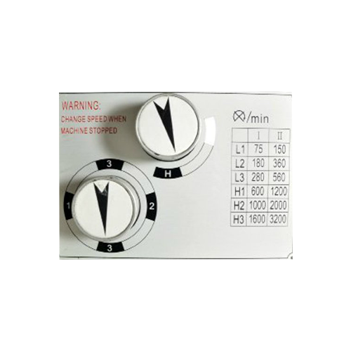 HM Machinery SBM 28B Pillar drill control panel with speed control.