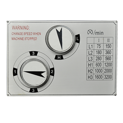 HM Machinery SBM 32F Pillar drill speed control panel