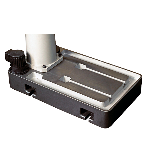 Pillar Drill Base for ERLO PIllar Drills come in a variety of configurations and sizes and with or without coolant system setup.