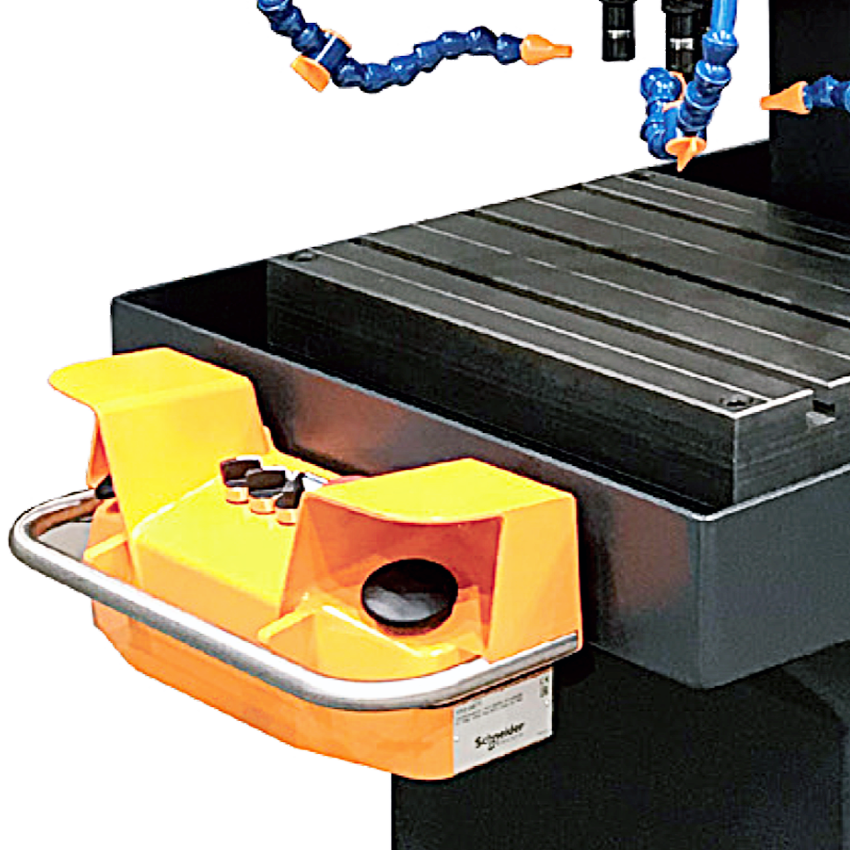 Pillar Drill Hand Buttons for initiating drilling and tapping cyles on ERLO Pillar Drills from The Workshop Press CO UK