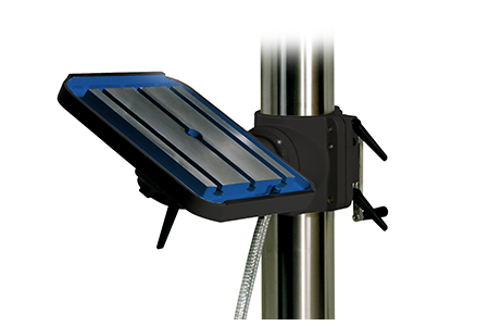 Pillar Drill Press Table that is a bespoke size and rotates in a variety of directions from The Workshop Press Co UK