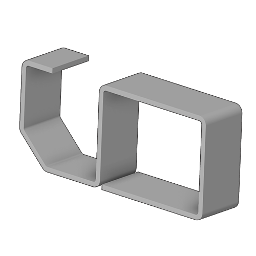 Flat bar bent in a complex multi S U Shape on a horizontal press BRAKE from the The Workshop Press Company UK