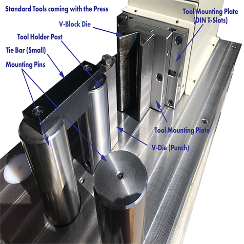 standardd tooling display for horizontal press brakes from The Workshpo Press Co