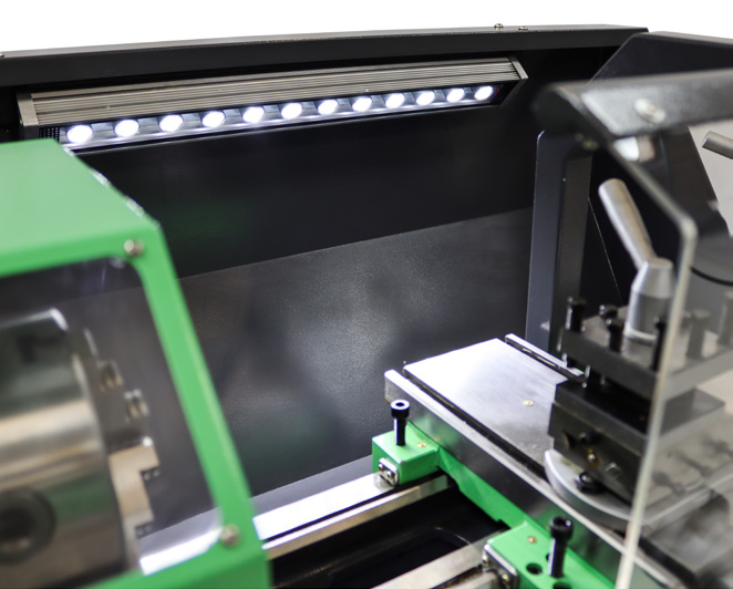 Back end working area for the HM Machinery LT 250/550 Precision Metal Lathe