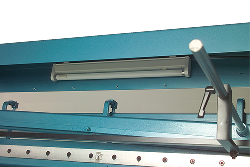 Full back view of SCANTOOL TSM foot-operated guillotine shear