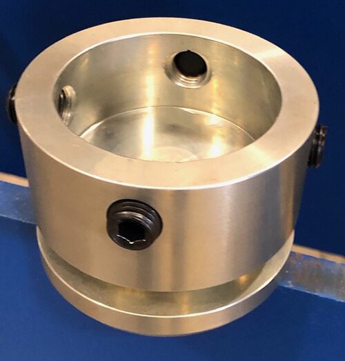 Piston Cover with Securing Grub Screws - Top Down View