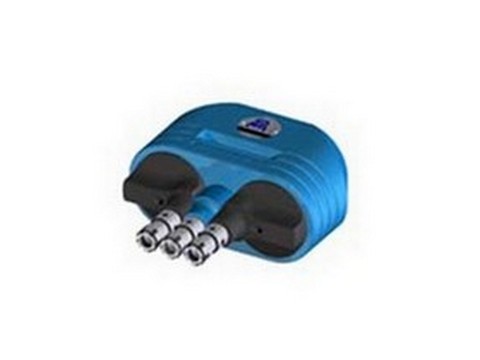 Three-head in-line multi drill head for precision triple-hole drilling