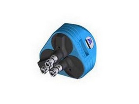 Three-head diagonal multi drill head for triangular hole pattern drilling