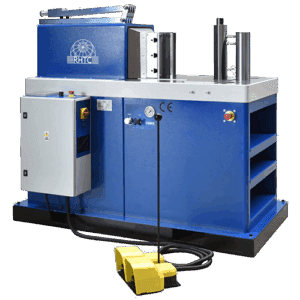 Profi Press HB-80 horizontal hydraulic press with NC control and dual foot pedal system