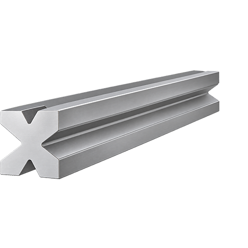 Contiguous full-length four-way multi-V press brake die block